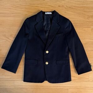 Classic Navy Kids Blazer with Gold Buttons, Izod, Size 6